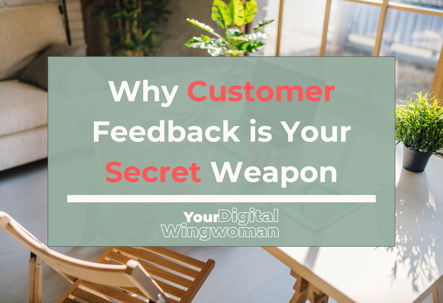 Blog banner with title, "Why Customer Feedback is your Secret Weapon"